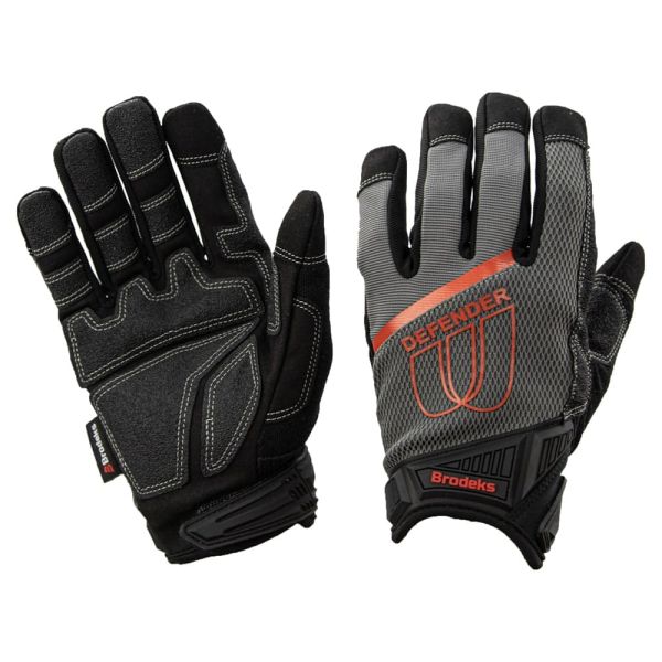 Перчатки рабочие Brodeks G-62, серый, чёрный, красный