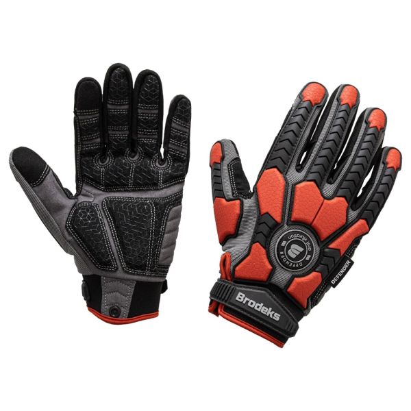 Перчатки рабочие Brodeks G-63i, серый, чёрный, красный