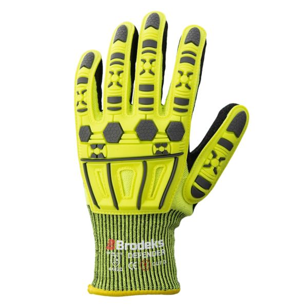 Перчатки рабочие Brodeks GC-22i, серый, чёрный, жёлтый