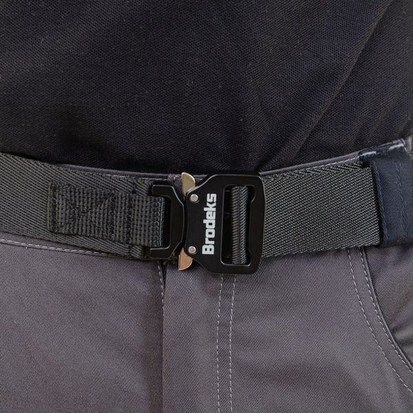 Ремень Brodeks KM102 + стрейч, черный 140 см