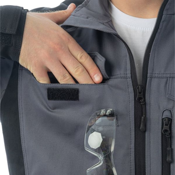 Куртка Brodeks KS202-C, 100% ХБ, графит серый, чёрный