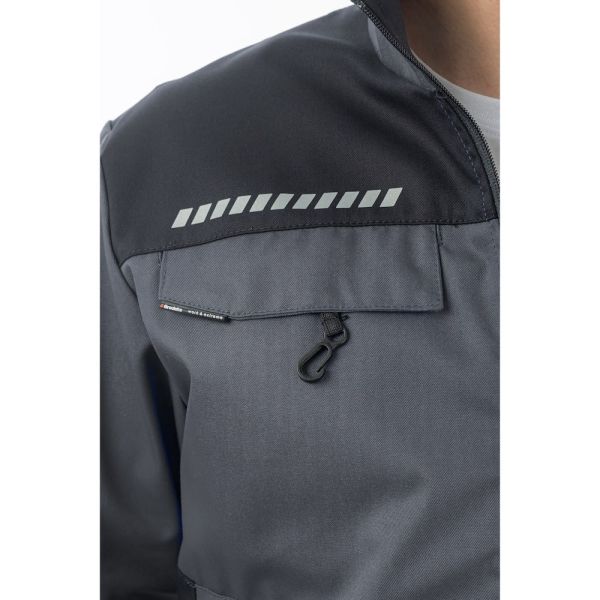 Куртка летняя Brodeks KS234, серый, чёрный
