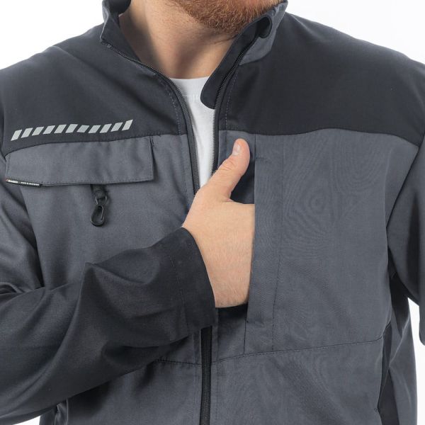 Куртка летняя Brodeks KS234, серый, чёрный