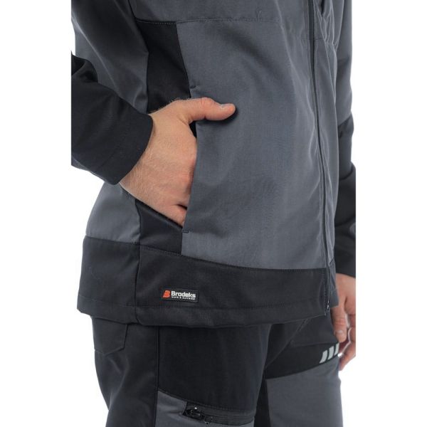 Куртка летняя Brodeks KS234, серый, чёрный