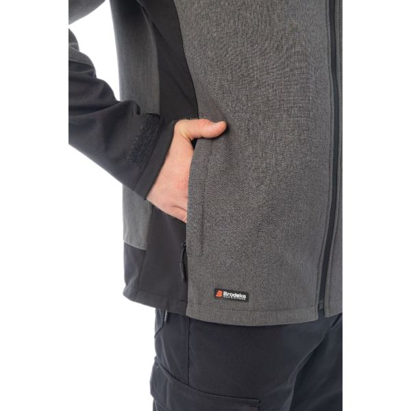 Куртка софтшелл Brodeks KS237, серый, черный
