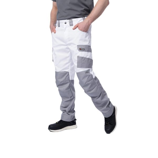 Брюки Brodeks KS302, белый, серый
