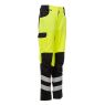 Брюки сигнальные женские Brodeks KS319, жёлтый, чёрный
