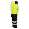 Брюки сигнальные женские Brodeks KS319, жёлтый, чёрный