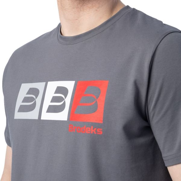 Футболка Brodeks KS705, серая