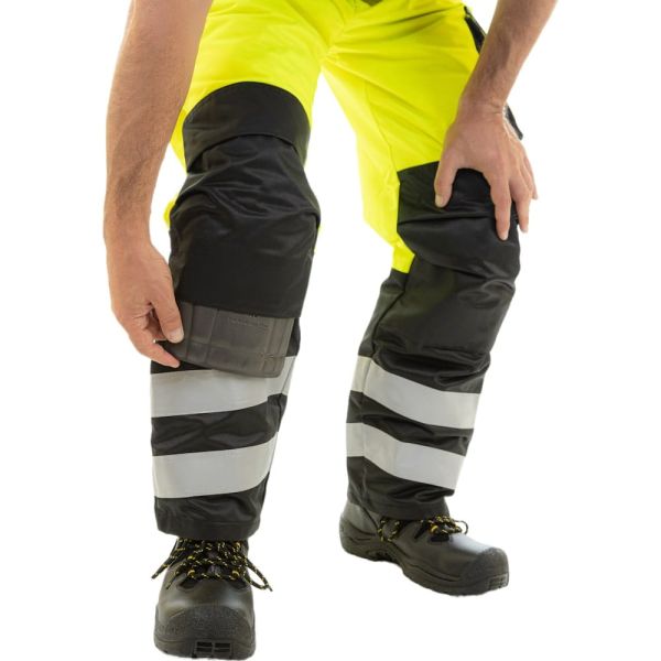 Брюки сигнальные зимние Brodeks KW308, желтый, черный