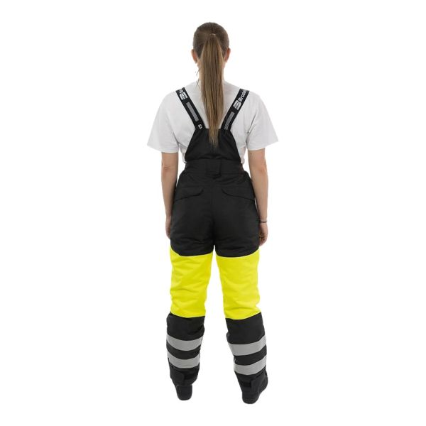 Брюки зимние сигнальные женские Brodeks KW330, жёлтый, чёрный