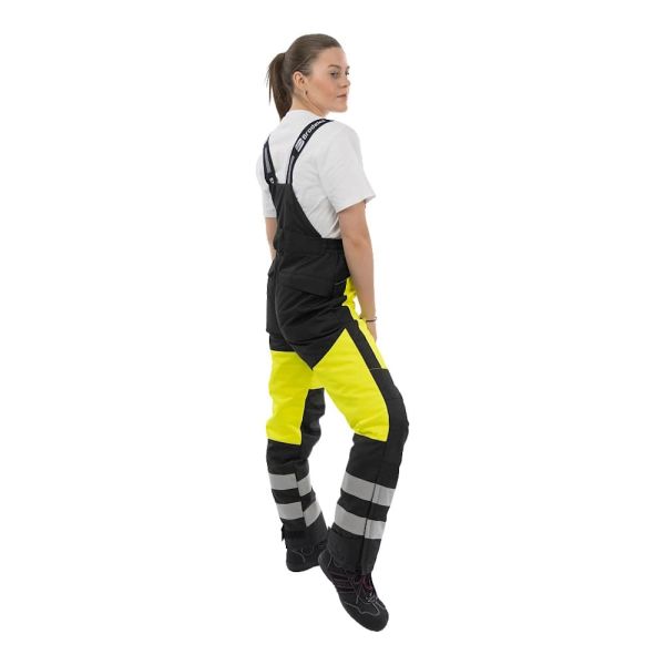 Брюки зимние сигнальные женские Brodeks KW330, жёлтый, чёрный