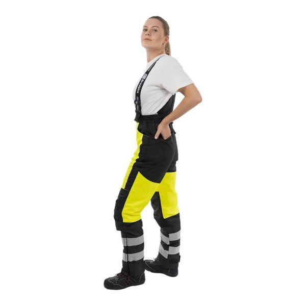 Брюки зимние сигнальные женские Brodeks KW330, жёлтый, чёрный