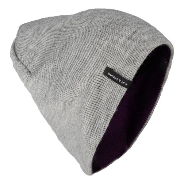 Шапка Brodeks Light Bicolor, цвет фиолетовый, серый