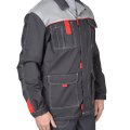 Костюм СИРИУС-ФАВОРИТ-ЛЮКС куртка, брюки, темно-серый с серым, 245 г/м2, 65%ПЭ, 35%ХБ
