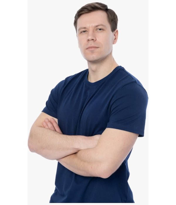 Футболка мужская Brodeks KS711, тёмно-синий