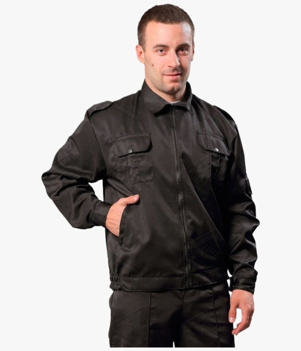 Костюм летний для охранника Кос_010 (тк.Смесовая,210) брюки, чёрный