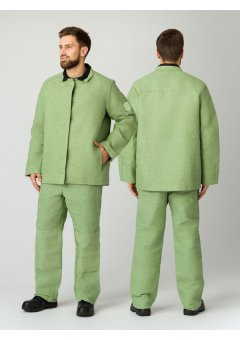 Костюм сварщика усиленный 1 кл.защиты (тк.Брезент, 480), хаки