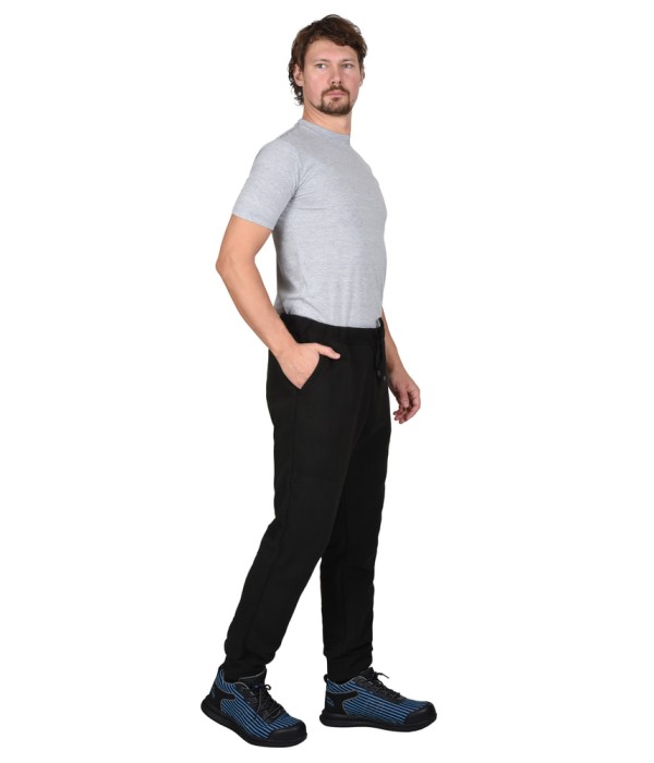 Брюки флисовые СИРИУС-КОМФОРТ черные, 280 г/м2
