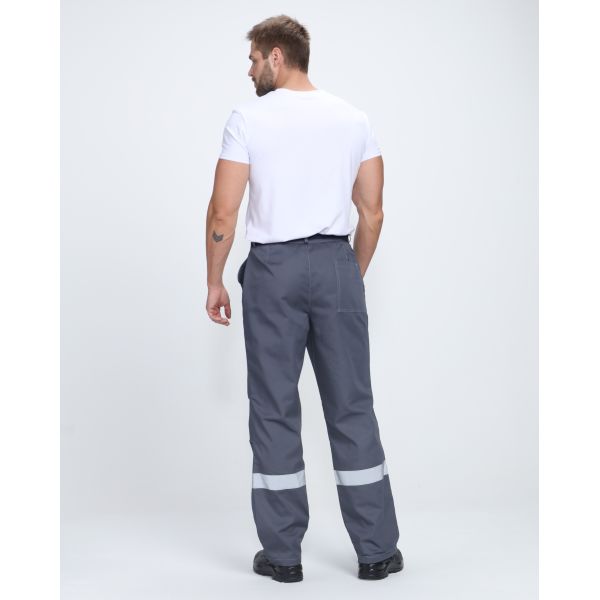 Костюм Фаворит-1 Премиум СОП IMP, ткань Смесовая, 240 г/м2, брюки, цвет тёмно-серый, серый, красный