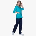 Костюм женский Ника (тк.Смесовая,120), бирюзовый, тёмно-синий