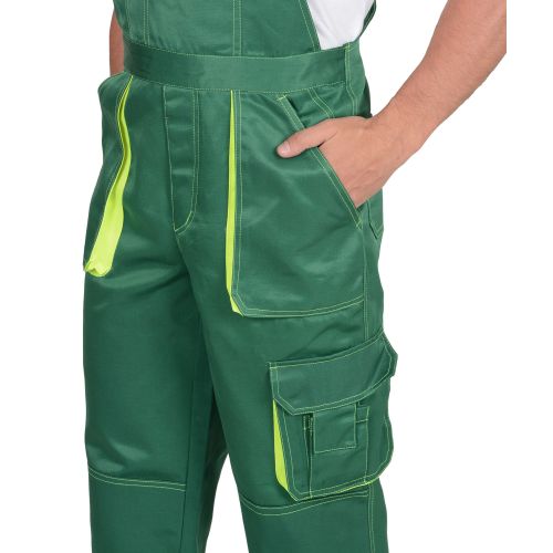 Полукомбинезон мужской рабочий "Сириус-Crown", цвет зелёный с неоновым