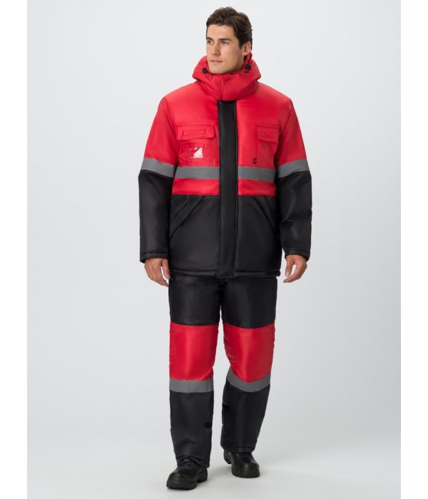 Костюм зимний Мегрес-2 СОП (тк.OxLine,90) п/к, красный/черный