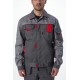Костюм Союз-Профессионал-1 (тк.Балтекс,240) брюки, т.серый/св.серый/красный