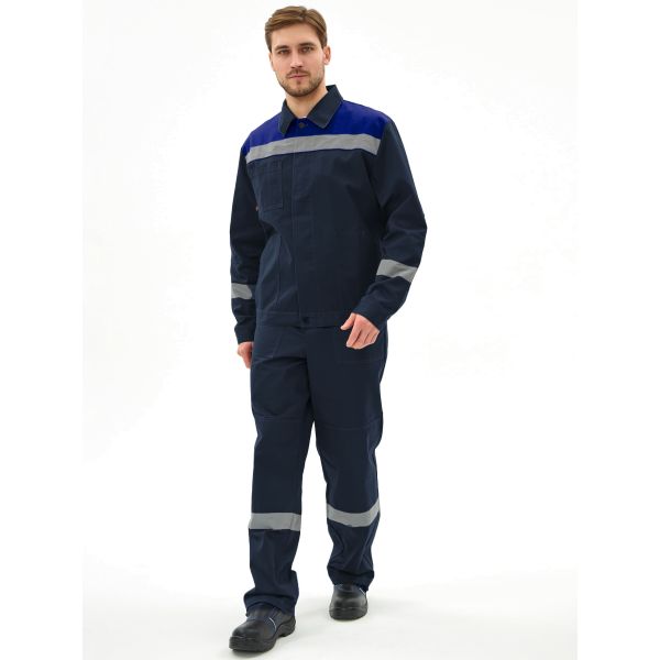 Костюм Липецк-2 СОП CH, ткань Смесовая, 280 г/м2, полукомбинезон, цвет тёмно-синий, васильковый