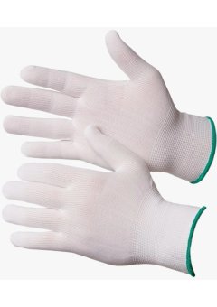 Перчатки из полиэстера/нейлона белого цвета без покрытия Touch Gward