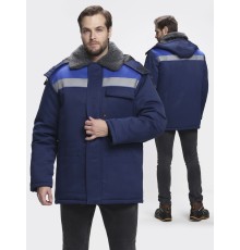 87487782 Куртка зимняя Бригада NEW (тк.Смесовая,210), т.синий/васильковый
