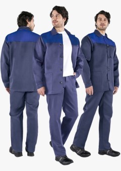 Костюм мужской Стандарт (тк.Смесовая,210) брюки, тёмно-синий, васильковый