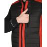 Жилет утеплённый Сириус Урбан с капюшоном и карманами, цвет чёрный с красным