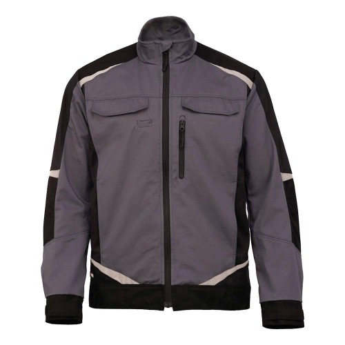 Куртка летняя мужская Brodeks KS202-C, 100% ХБ, цвет графит серый, чёрный