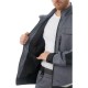 Куртка летняя мужская Brodeks KS202-C, 100% ХБ, цвет графит серый, чёрный