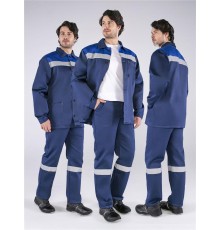 Костюм Стандарт СОП (тк.Смесовая,210) брюки, т.синий/васильковый