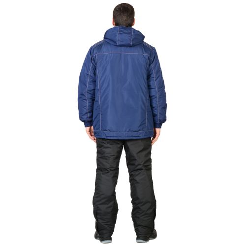 Куртка утеплённая мужская зимняя "Сириус-Алекс" с капюшоном, тёмно-синяя