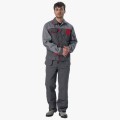 Костюм Союз-Профессионал-1 (тк. Балтекс, 240 гр/м2) брюки, тёмно-серый, светло-серый, красный