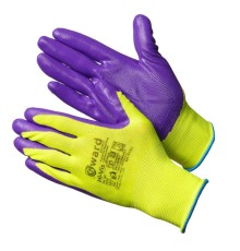 Перчатки Gward Hi-Vis нейлоновые с нитриловым покрытием, N1001