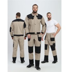 Костюм Вест IMP (тк.Канвас,260) брюки, бежевый/черный