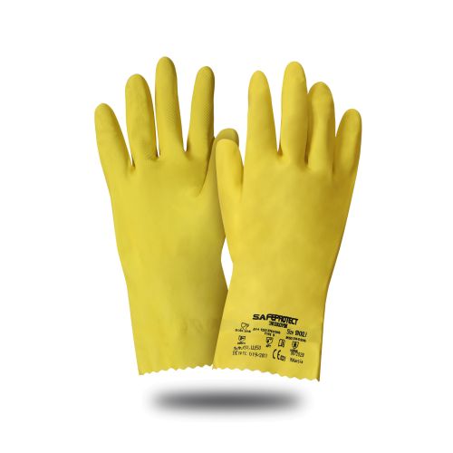 Перчатки Safeprotect ЭКОХОУМ, латекс, хлопковый слой, толщина 0,40 мм, длина 300 мм