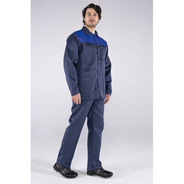 Костюм Стандарт, ткань Смесовая, 210 г/м2, куртка, брюки, цвет тёмно-синий, васильковый