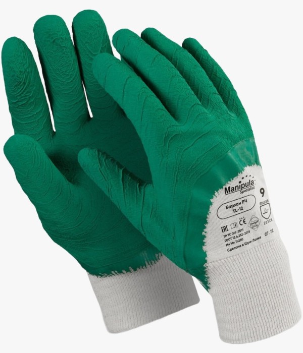 Перчатки Manipula Specialist® Бархан РЧ (интерлок+латекс), TL-12/MG-241