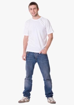 Футболка мужская белая 160 гр/м2