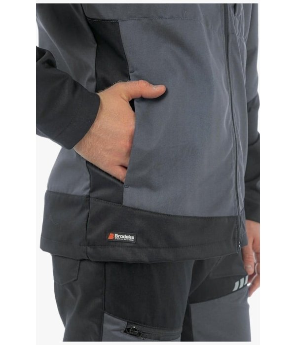 Куртка летняя мужская Brodeks KS234, серый, чёрный