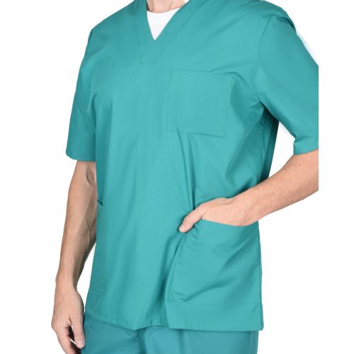 Костюм хирурга мужской универсальный, цвет зелёный, блуза, брюки