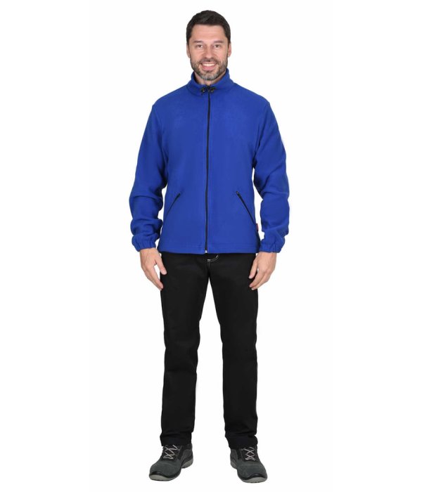 Куртка флисовая васильковая, 280 г/м2