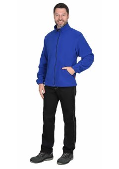 Куртка флисовая васильковая, 280 г/м2