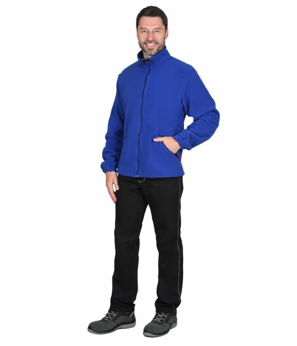 Куртка флисовая васильковая, 280 г/м2