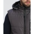 Жилет утепленный с капюшоном Резко (тк.Таслан,135), т.серый